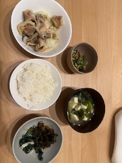 オクラ昆布♪からし納豆
