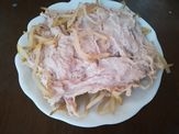 レンジで簡単！豚もやし蒸し★*。