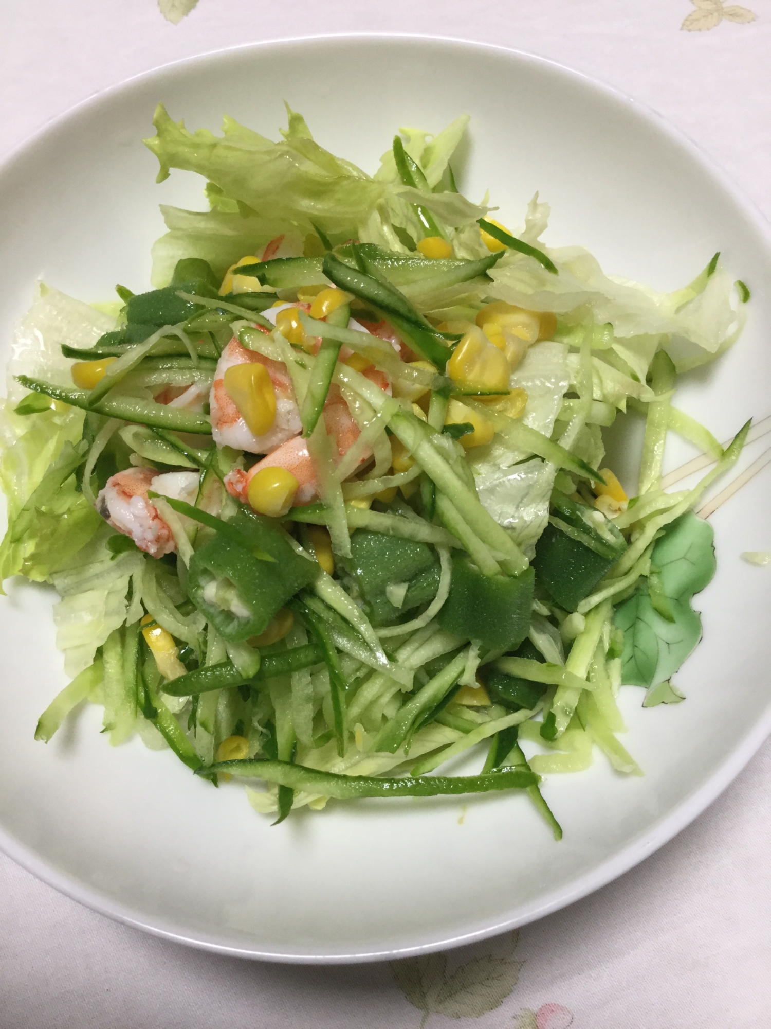 エビと夏野菜のサラダ