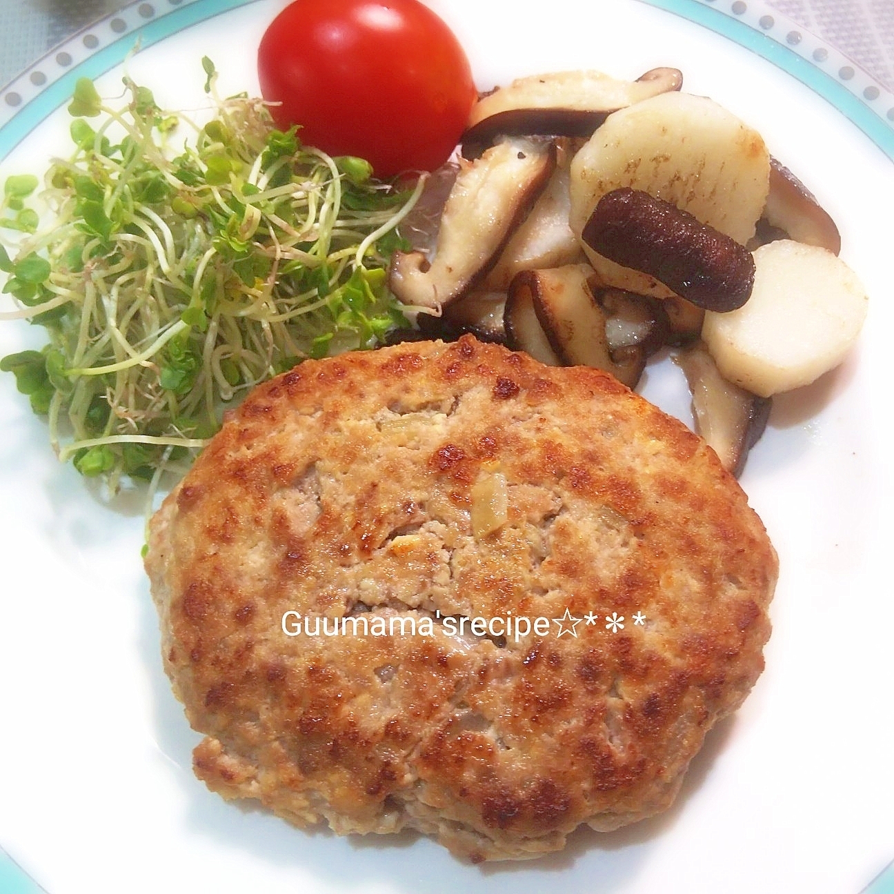 水切り不要♡パン粉少なめ♡ヘルシー豆腐ハンバーグ