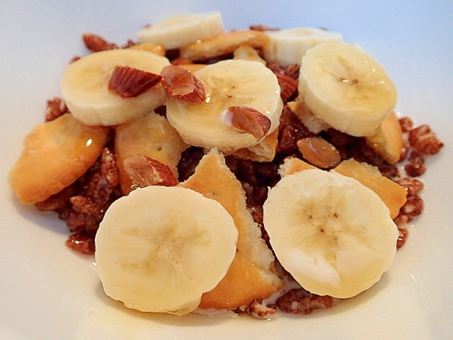 チョコパフィとリッツのバナナアーモンドデザート レシピ 作り方 By ぷ みぃまま 楽天レシピ