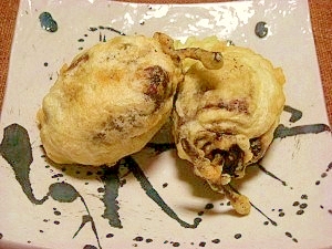 干し柿とクリームチーズの天ぷら