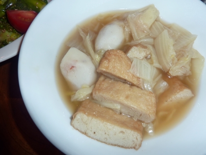 白菜と里芋と薩摩げの煮物