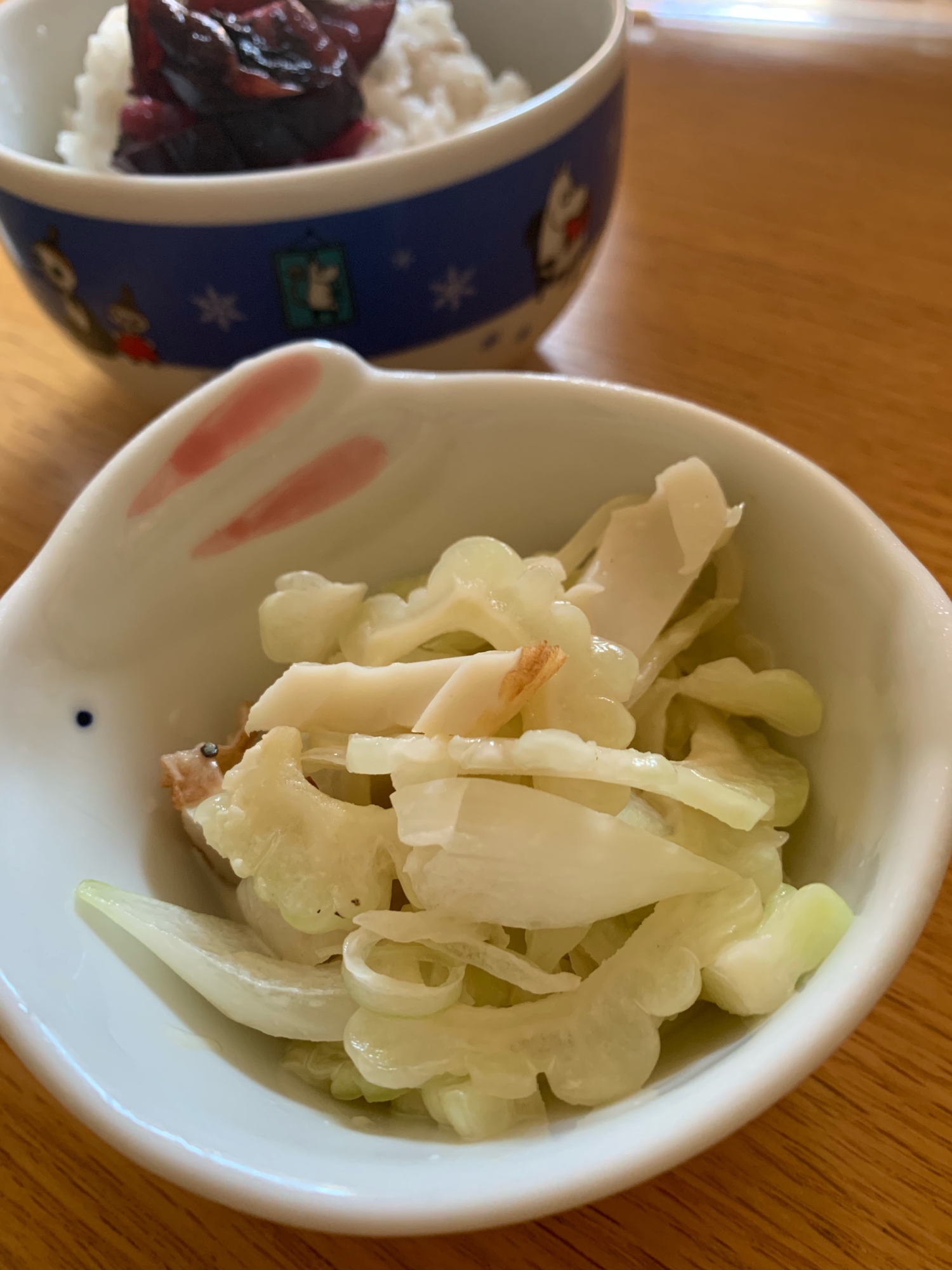 白ゴーヤのサラダ(1)、ちくわバージョン