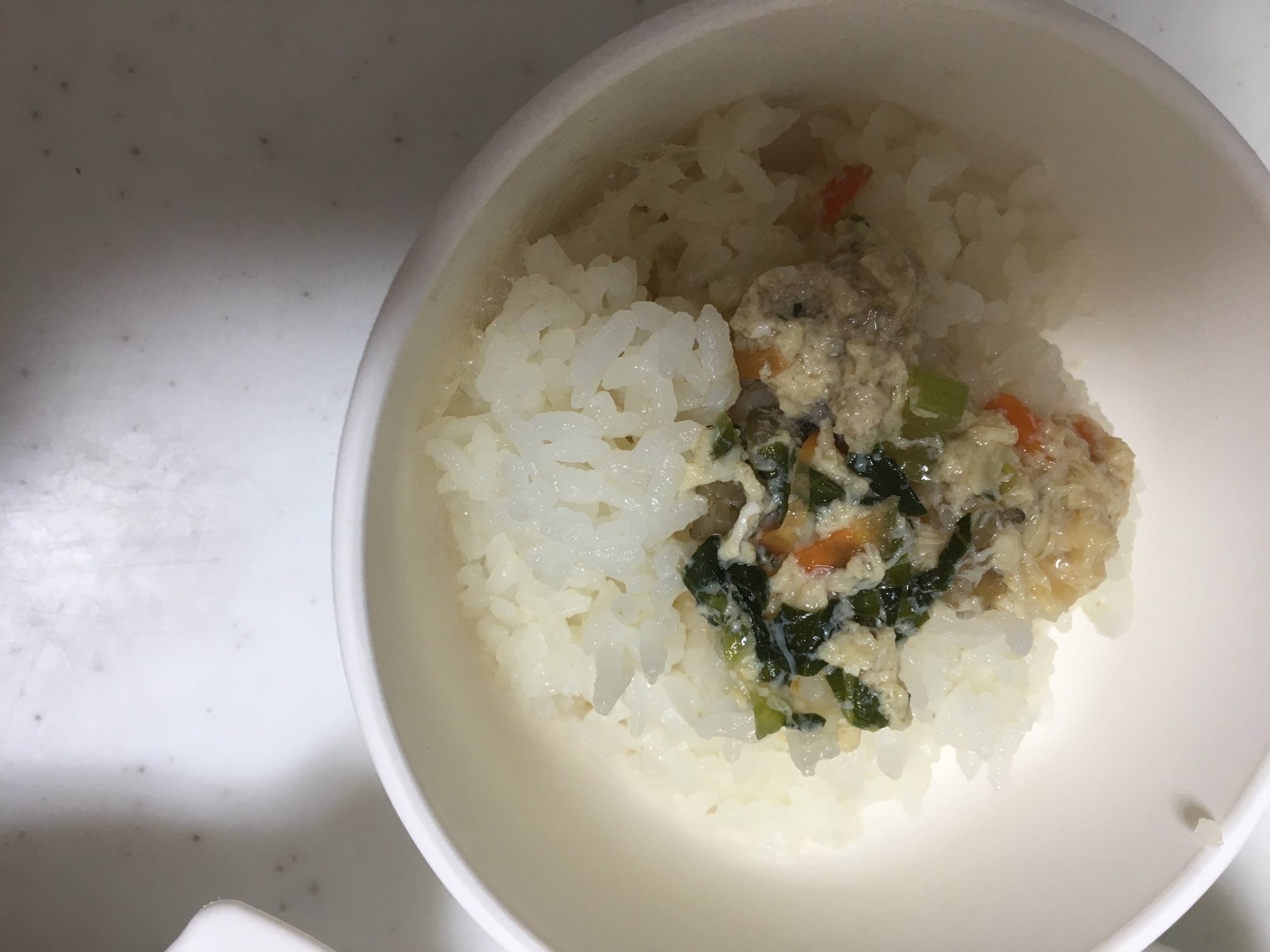 離乳食完了期☆小松菜と細ごぼうの玉子丼(*^^*)