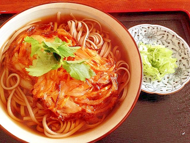 おうちでお蕎麦屋さん気分♫かき揚げそば