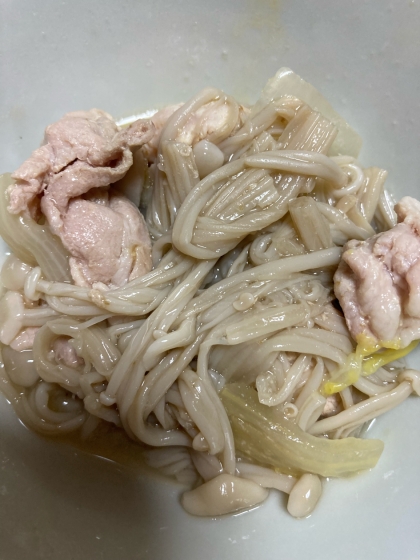 えのきと豚肉と白菜のレンジ蒸し