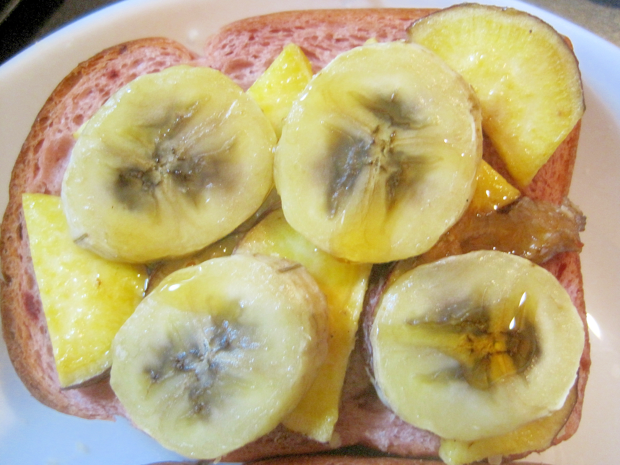 さつま芋とバナナのハニートースト