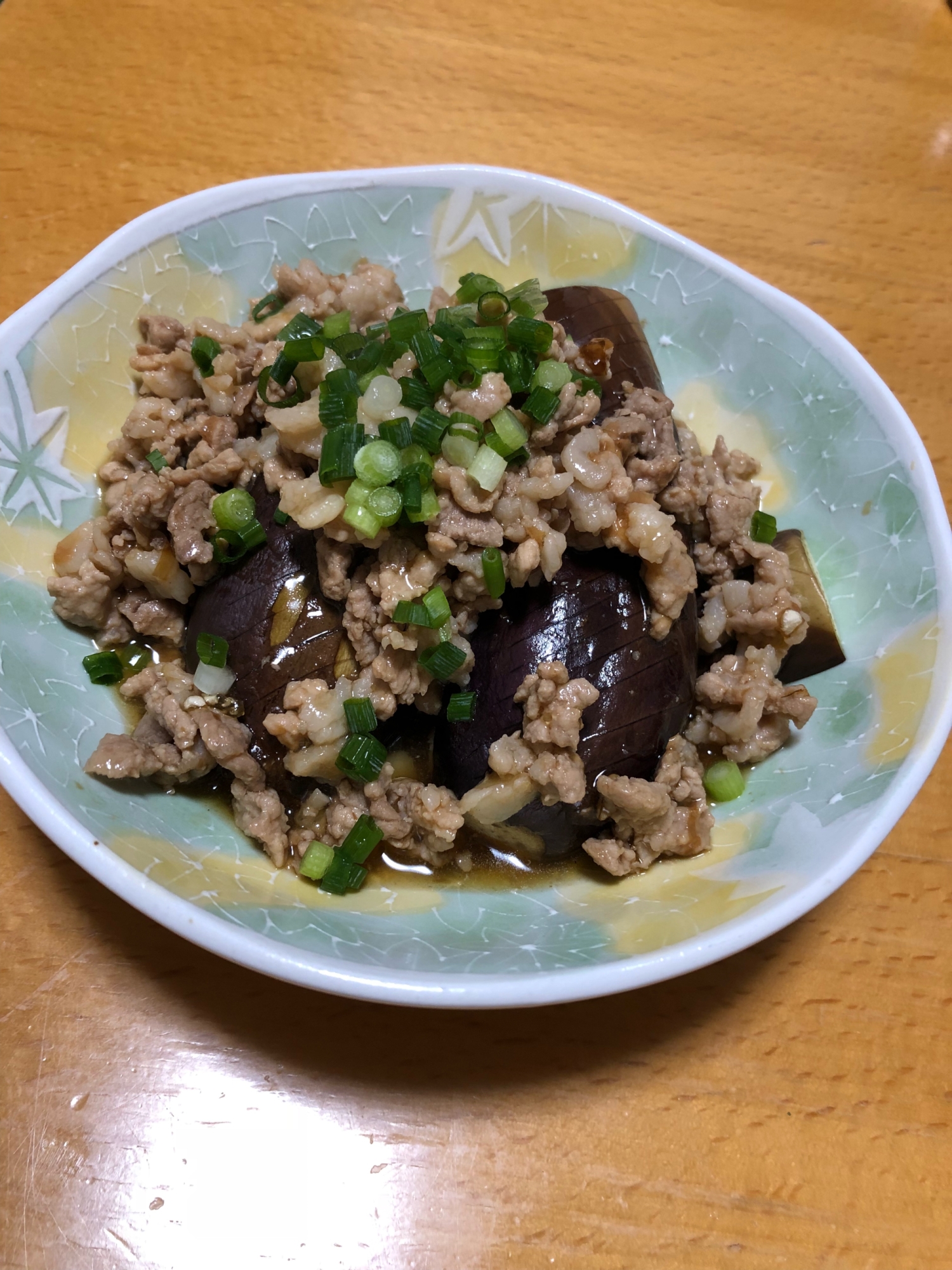 蒸しナスの肉あんかけ