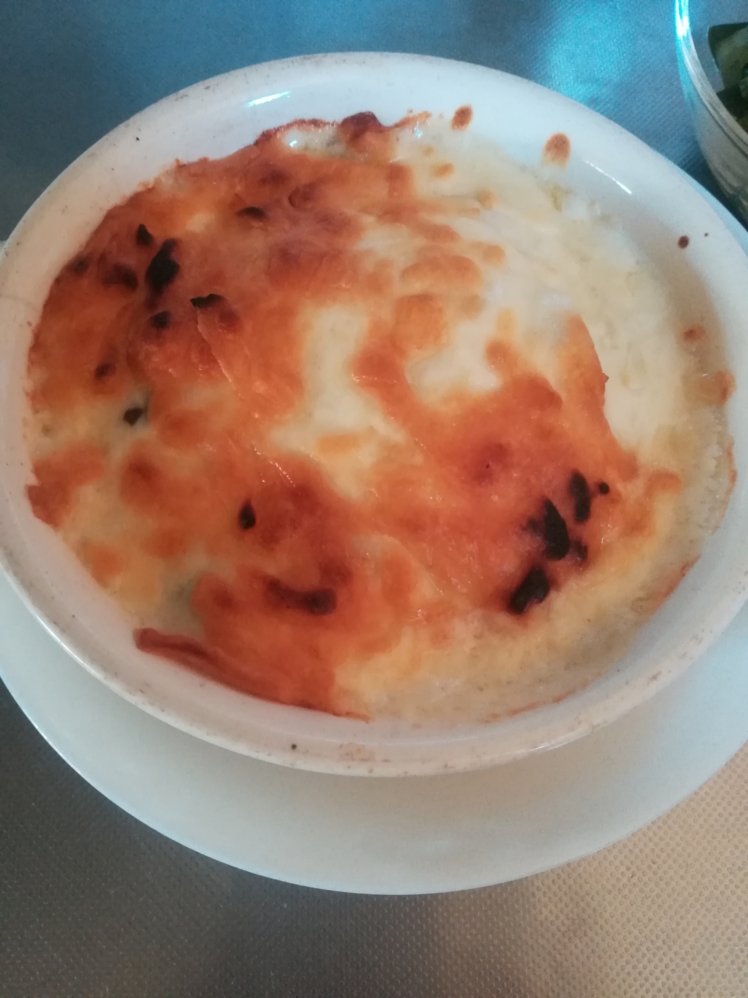 豆腐とほうれん草のグラタン