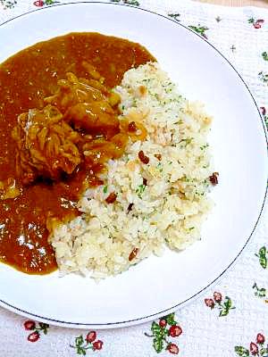 みじん野菜＊骨付きチキンのインド風カレー