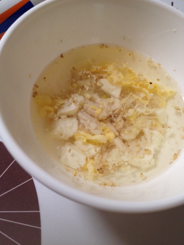 離乳食☆豆腐ととりの卵スープ