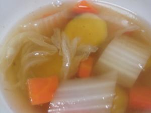 ほんのり甘口★さつまいもと白菜の和風スープ