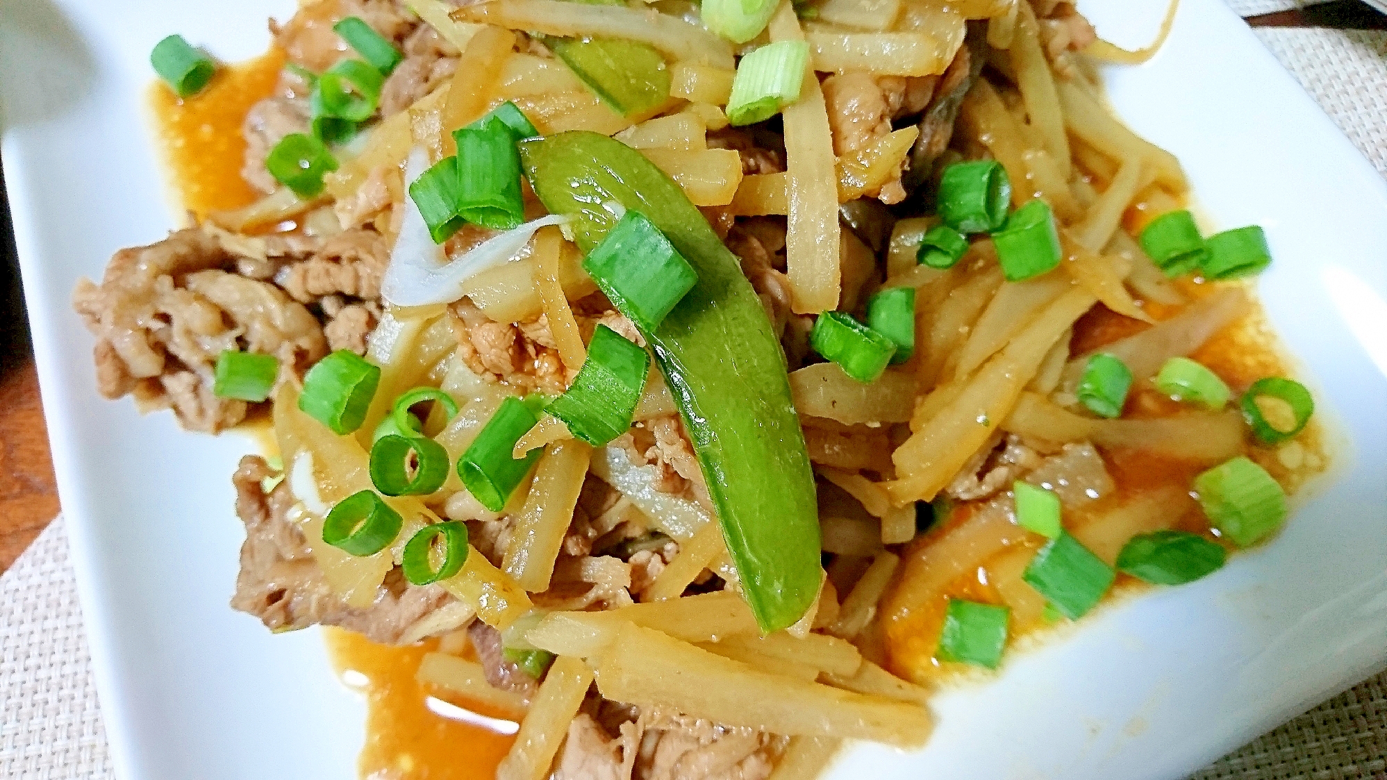 ご飯が進む☆ヤーコンと牛肉のオイスターソース炒め