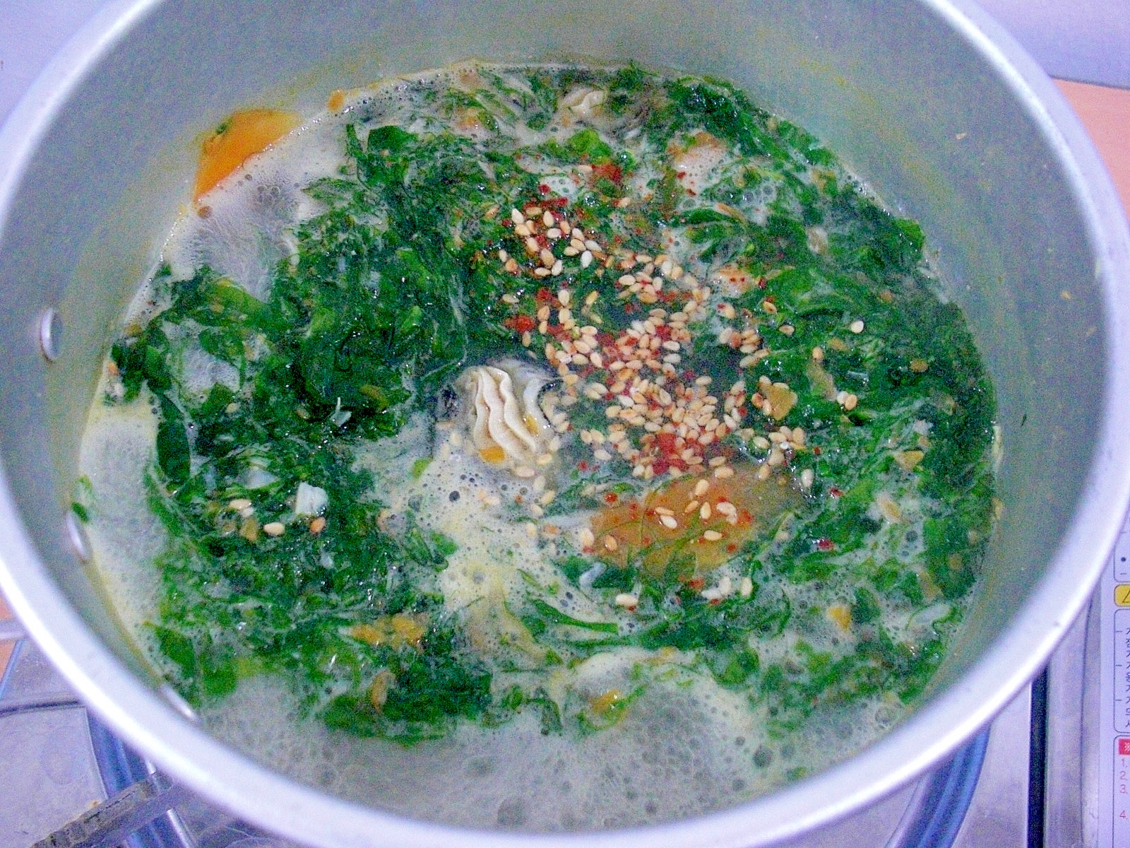 海草と牡蠣のスープ