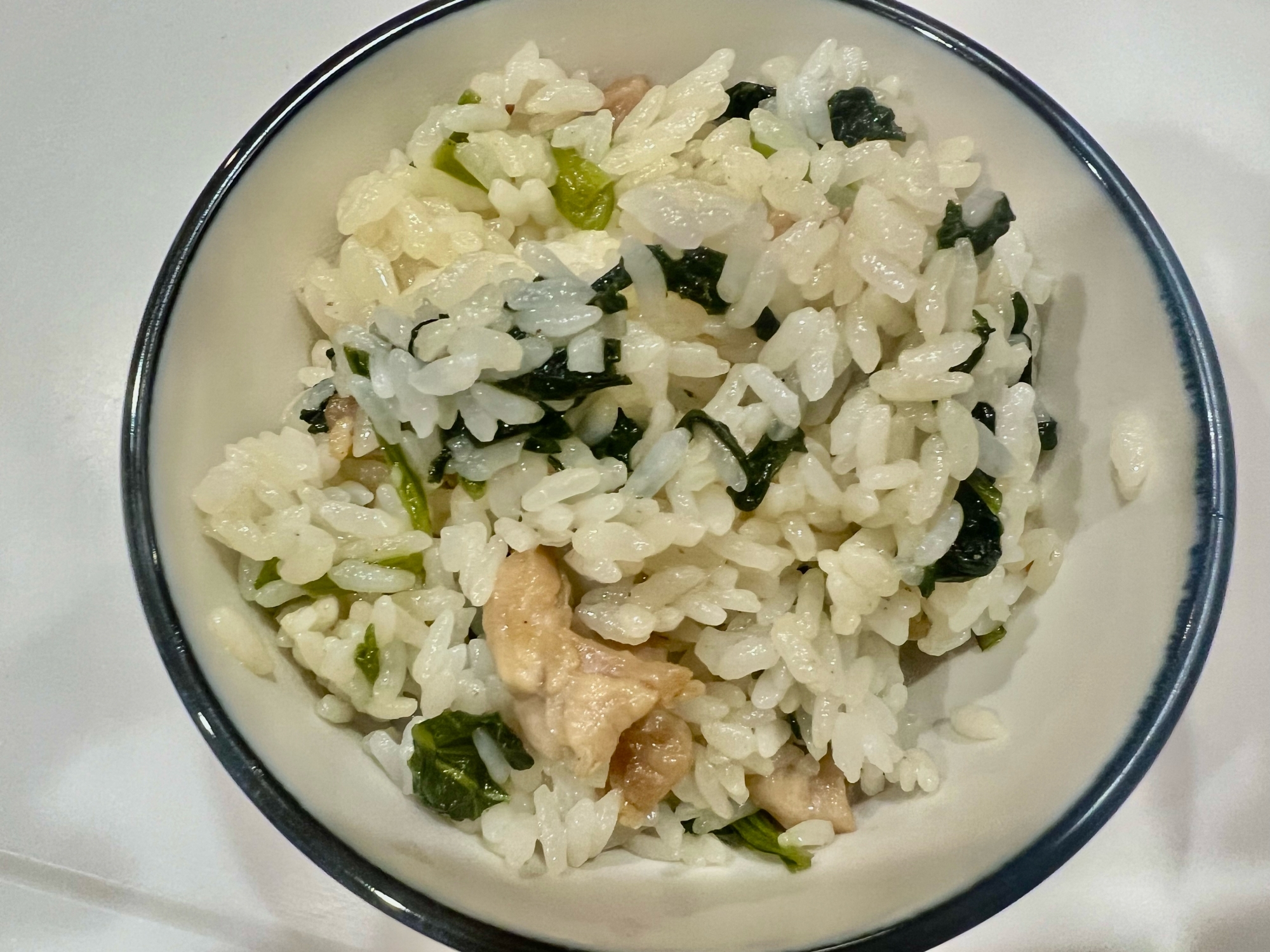鶏肉と小松菜の混ぜご飯