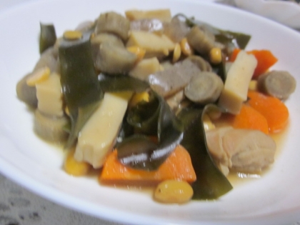 色々野菜&刺身蒟蒻&鶏つくね蒸し