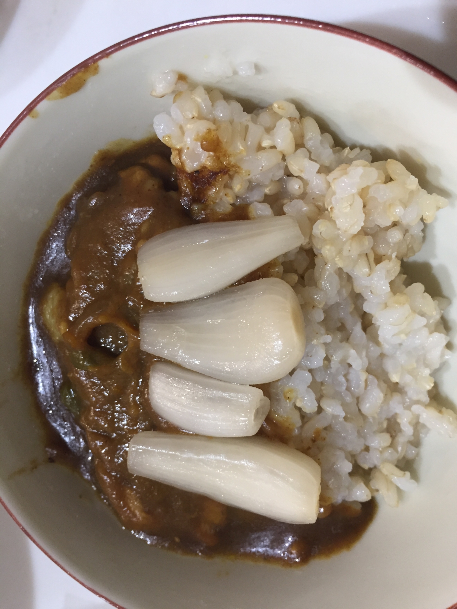 らっきょうのせの牛肉カレー！