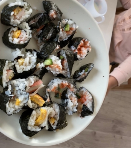 ☆今週のお弁当☆遠足にキンパ風海苔巻きのお弁当