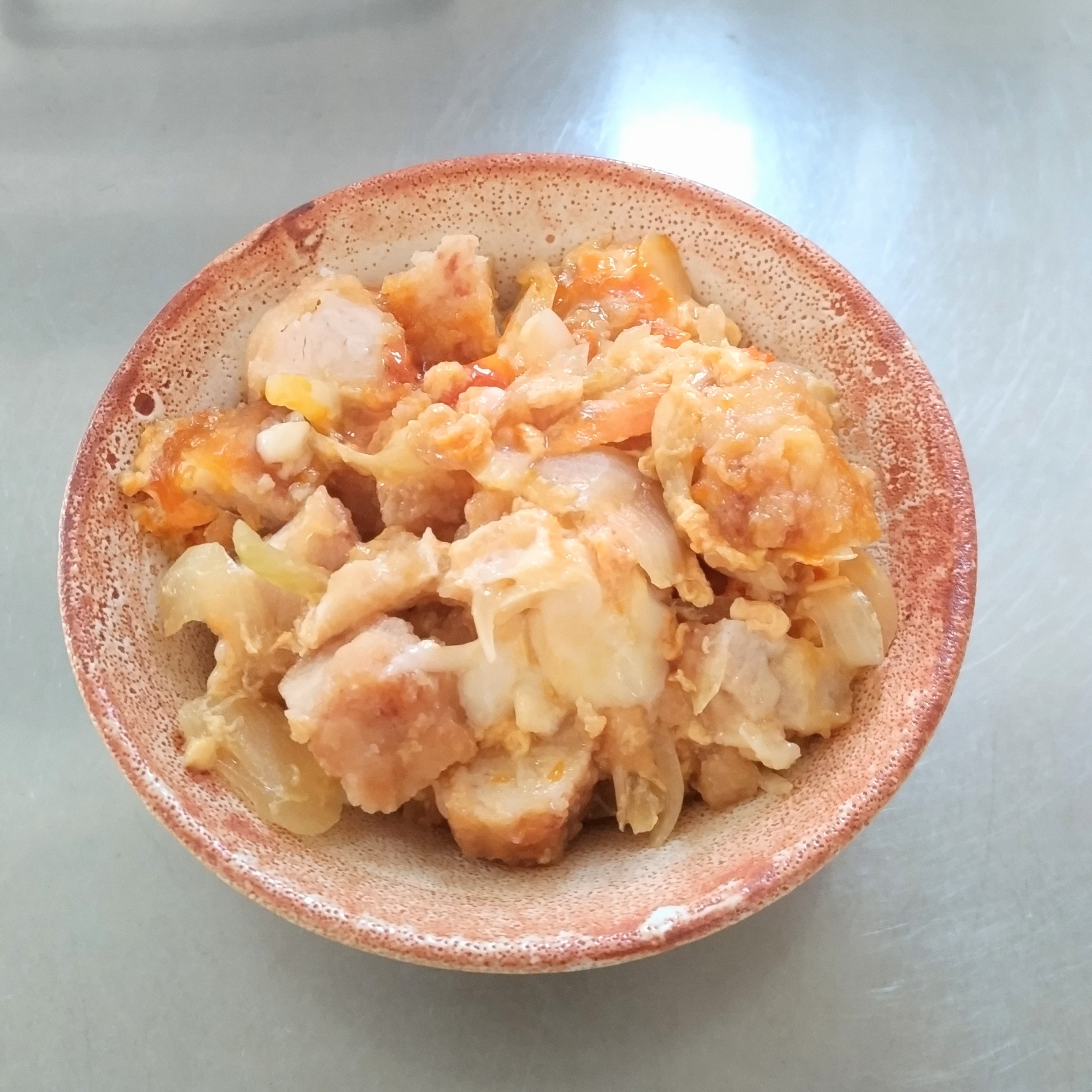 余った唐揚げで作る親子丼