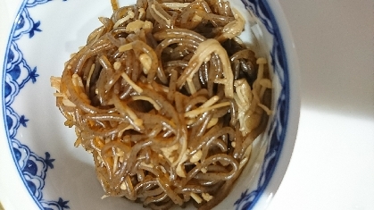 糸蒟蒻とえのきの甘辛煮♬