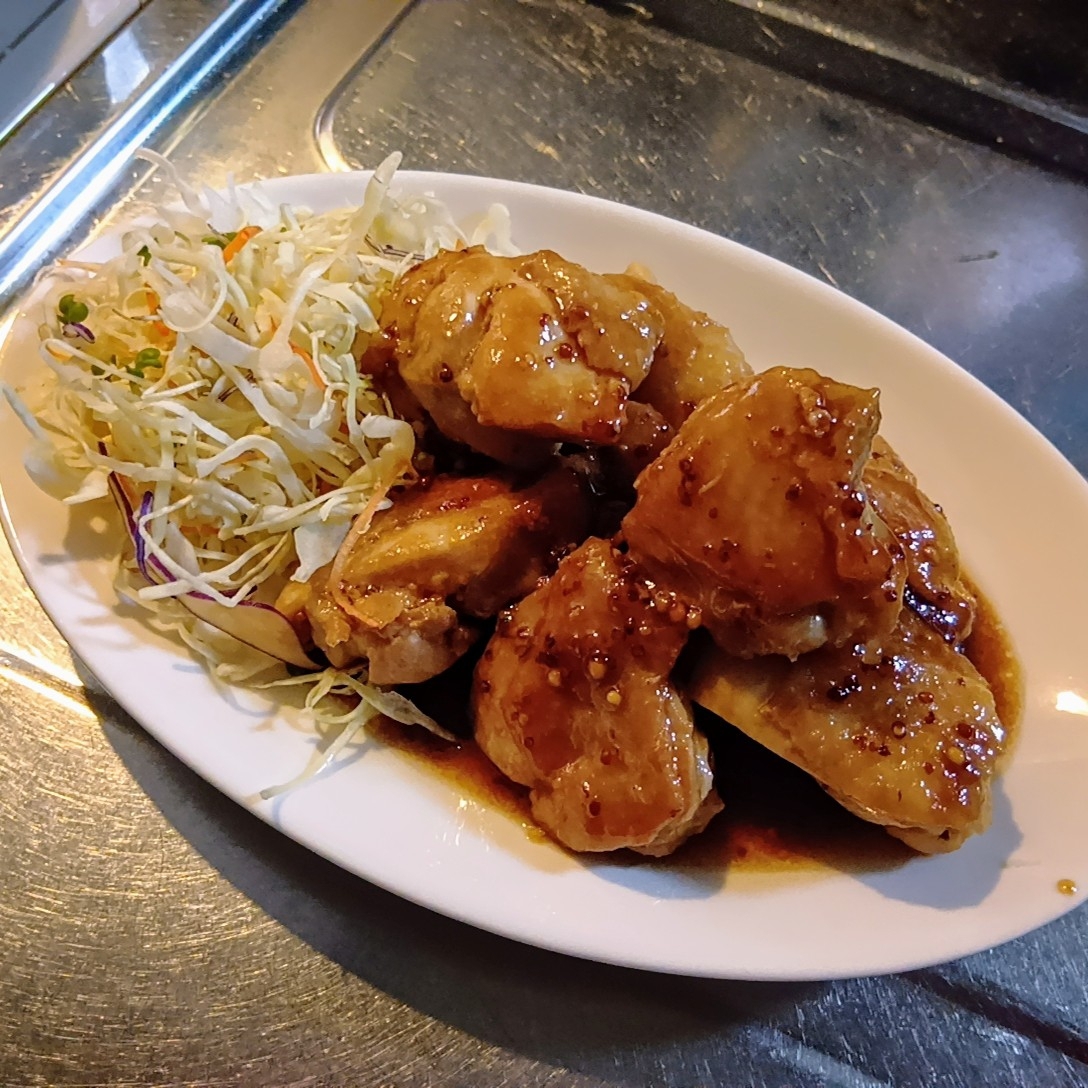 チキンソテー粒マスタードソース