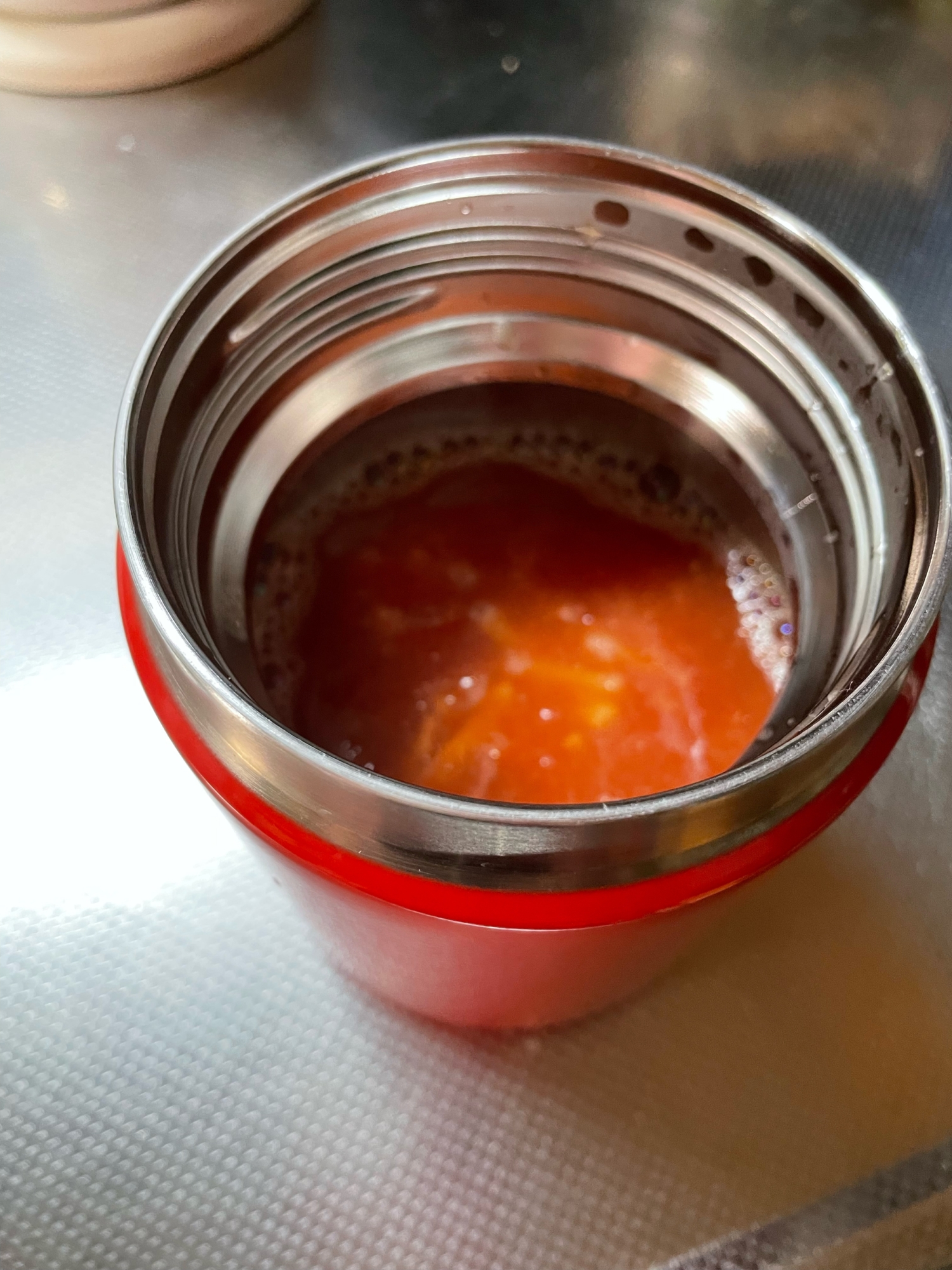 オートミールで簡単トマトスープジャーランチ