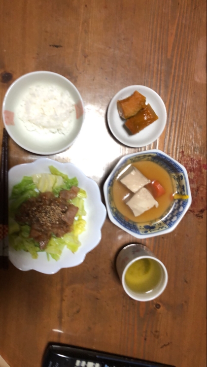 豚肉のにんにく醤油炒め（ゴマ風味）