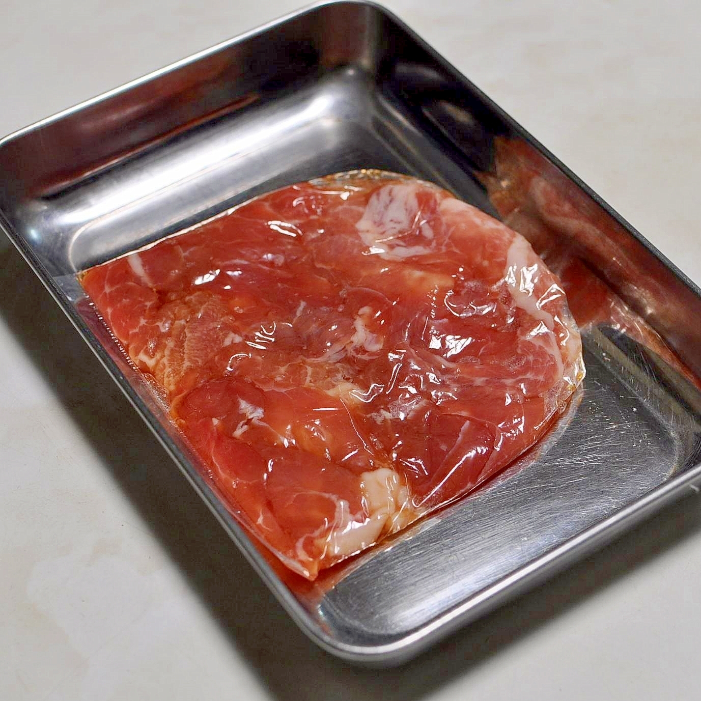 下味冷凍◇豚薄切り肉の味醂醤油漬け