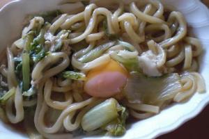 一人ご飯に｢すき焼風うどん」　　　♪♪