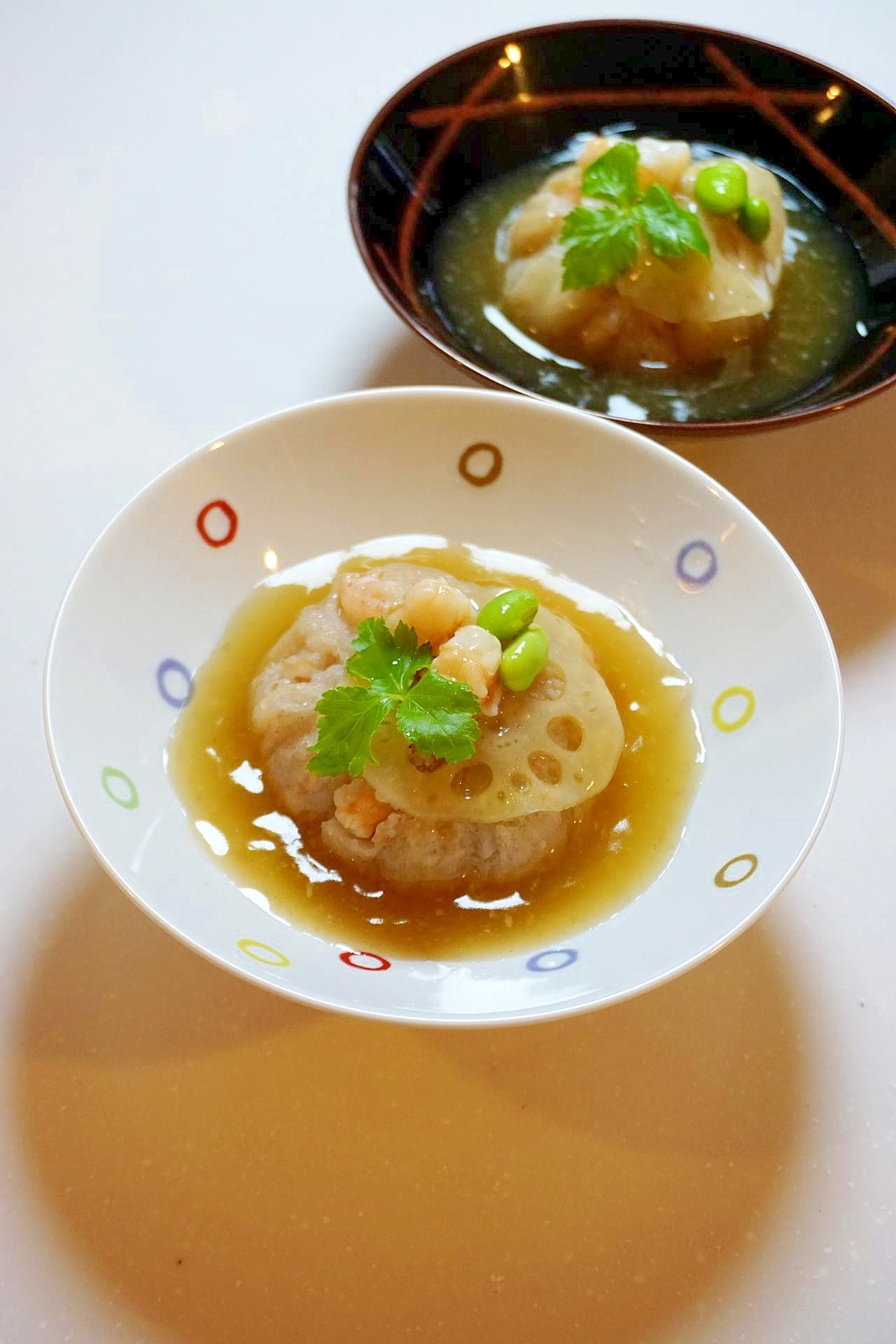 食感の違いを楽しむ!蓮根まんじゅう