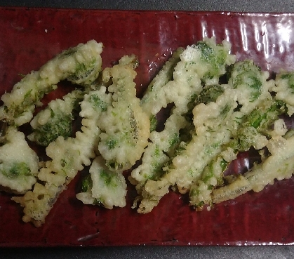 こんにちは〜裏山に植えたこごみが採れたので早速天ぷらに！サクサク美味しくいただきました(*^^*)レシピありがとうございます。