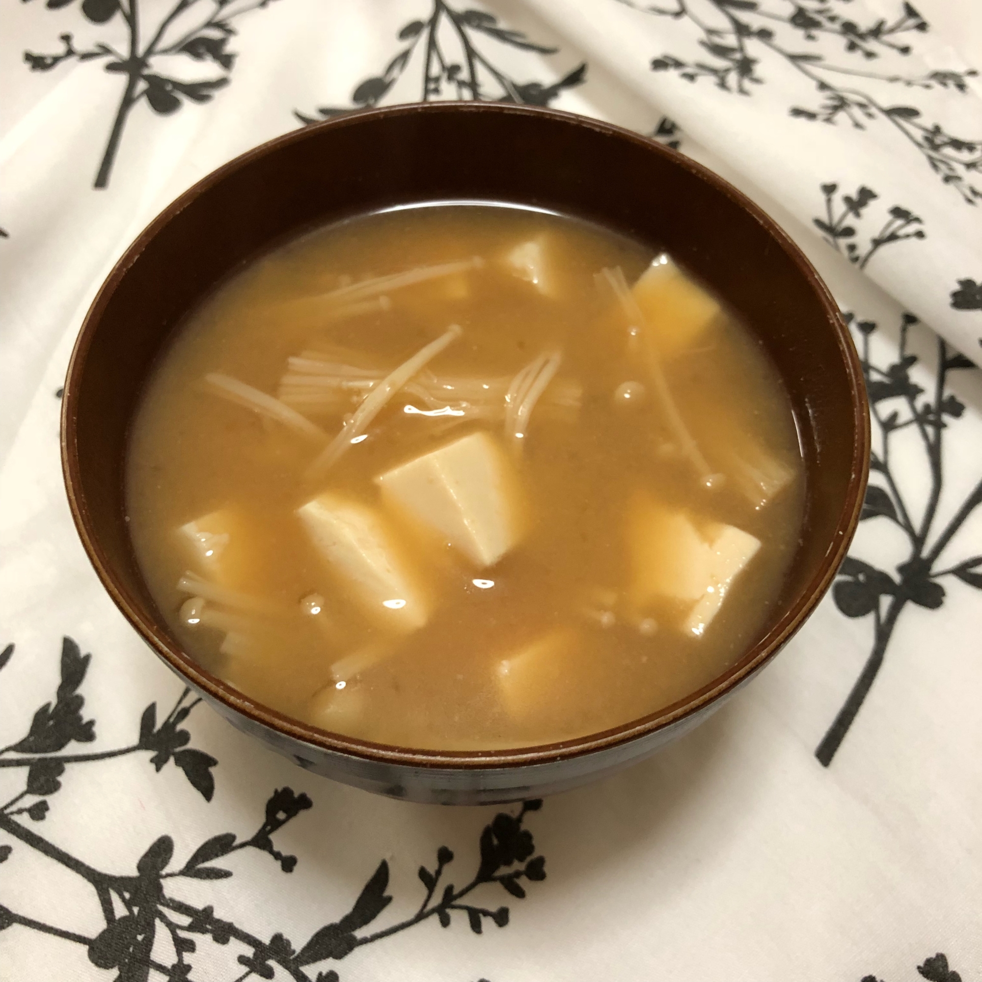 えのきと豆腐のお味噌汁 ♪