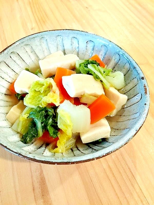 高野豆腐と白菜の白だし煮