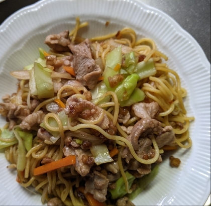 豚肉でᕷ˖野菜たっぷり塩焼きそばꕤ୭*