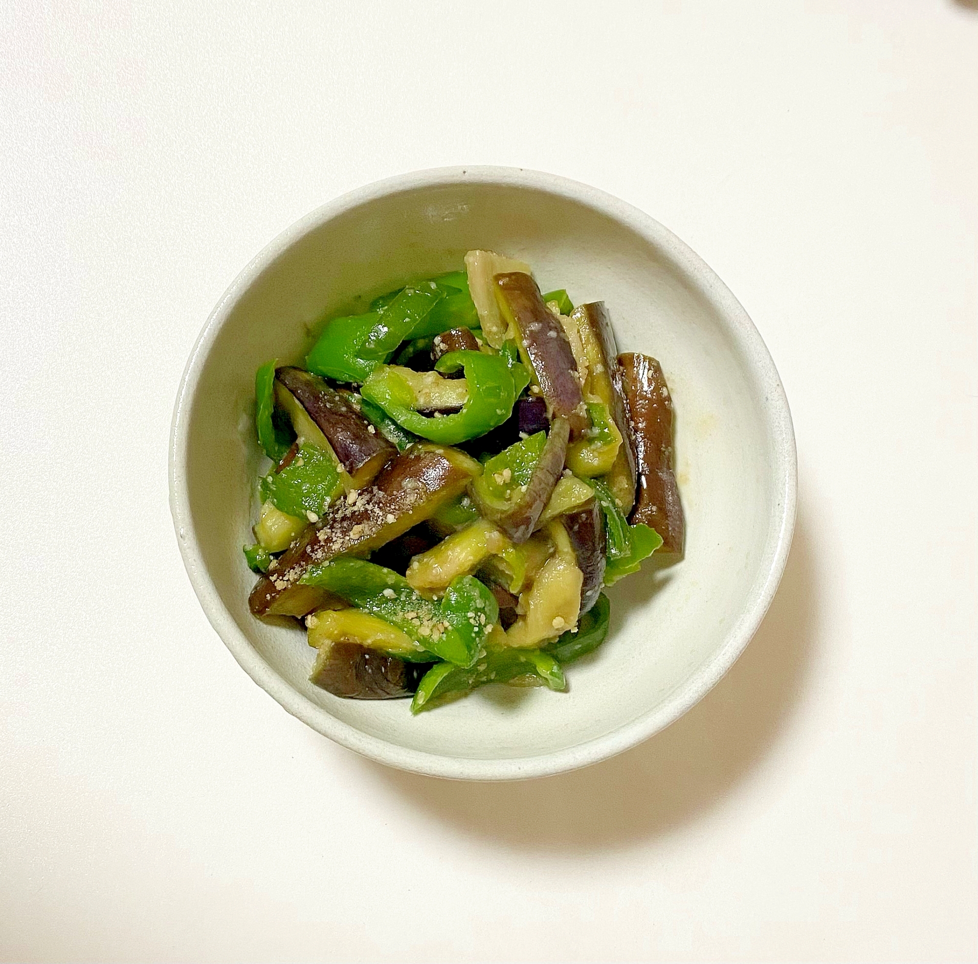 ピーマンと茄子の味噌炒め