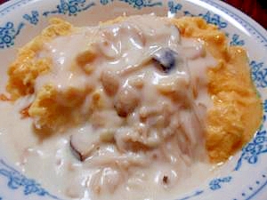 きのこのクリームソースでとろとろトロ りオムライス レシピ 作り方 By ゆ ちゃん 楽天レシピ