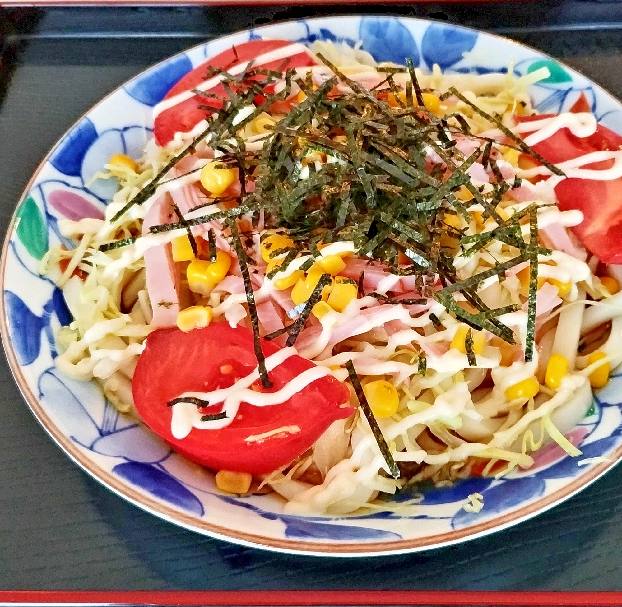 きゃべつとハムのサラダうどん