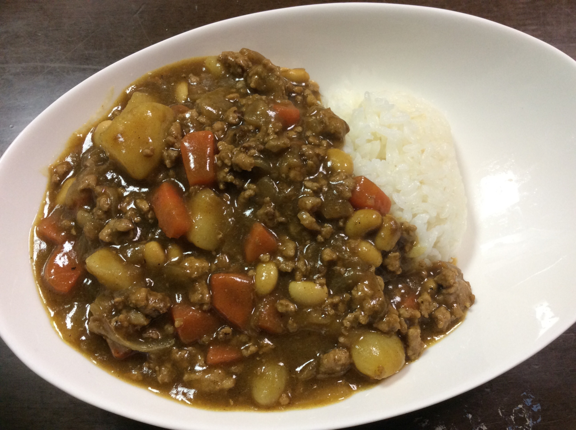 ガッツリおかず/時短大豆いりカレーライス