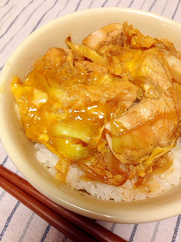 長ネギの親子丼