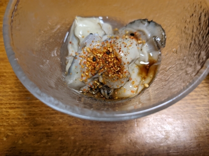 生牡蠣と柚子ポン酢づけ^_^
