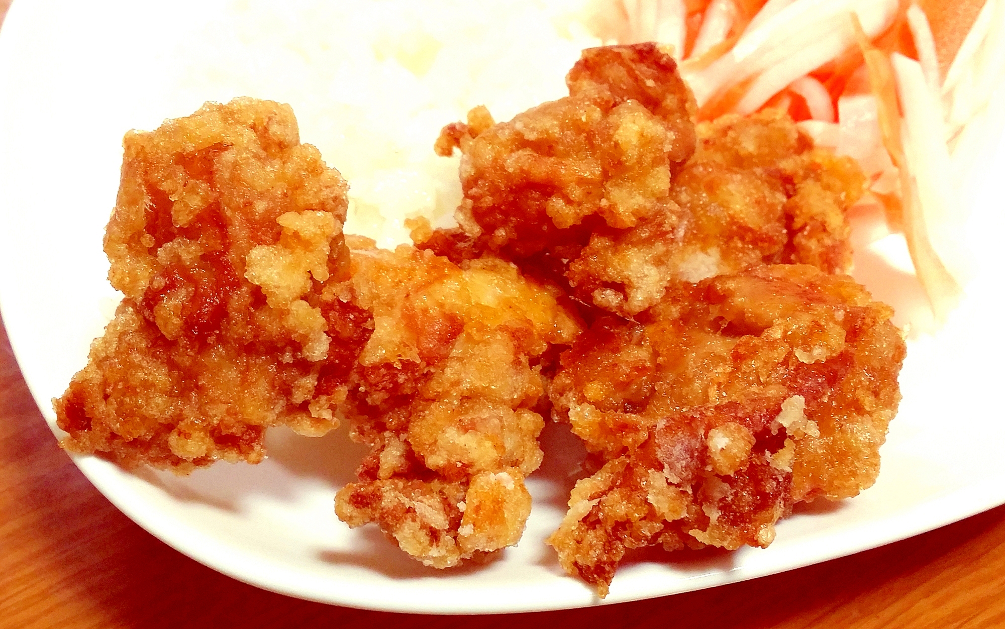 粉の二度付けでカリッカリ!!簡単ウラ技唐揚げ♪