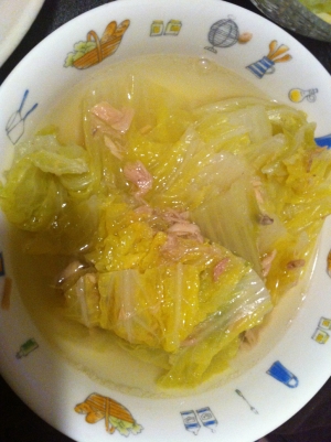 白菜とツナのスープ