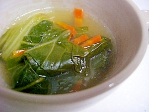 青梗菜のヘルシースープ