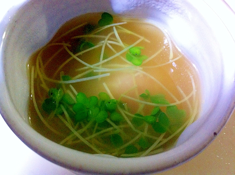 温泉卵のスープ