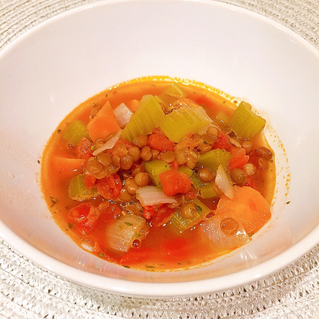 鉄分たっぷり☆Lentil(レンズ豆)のスープ