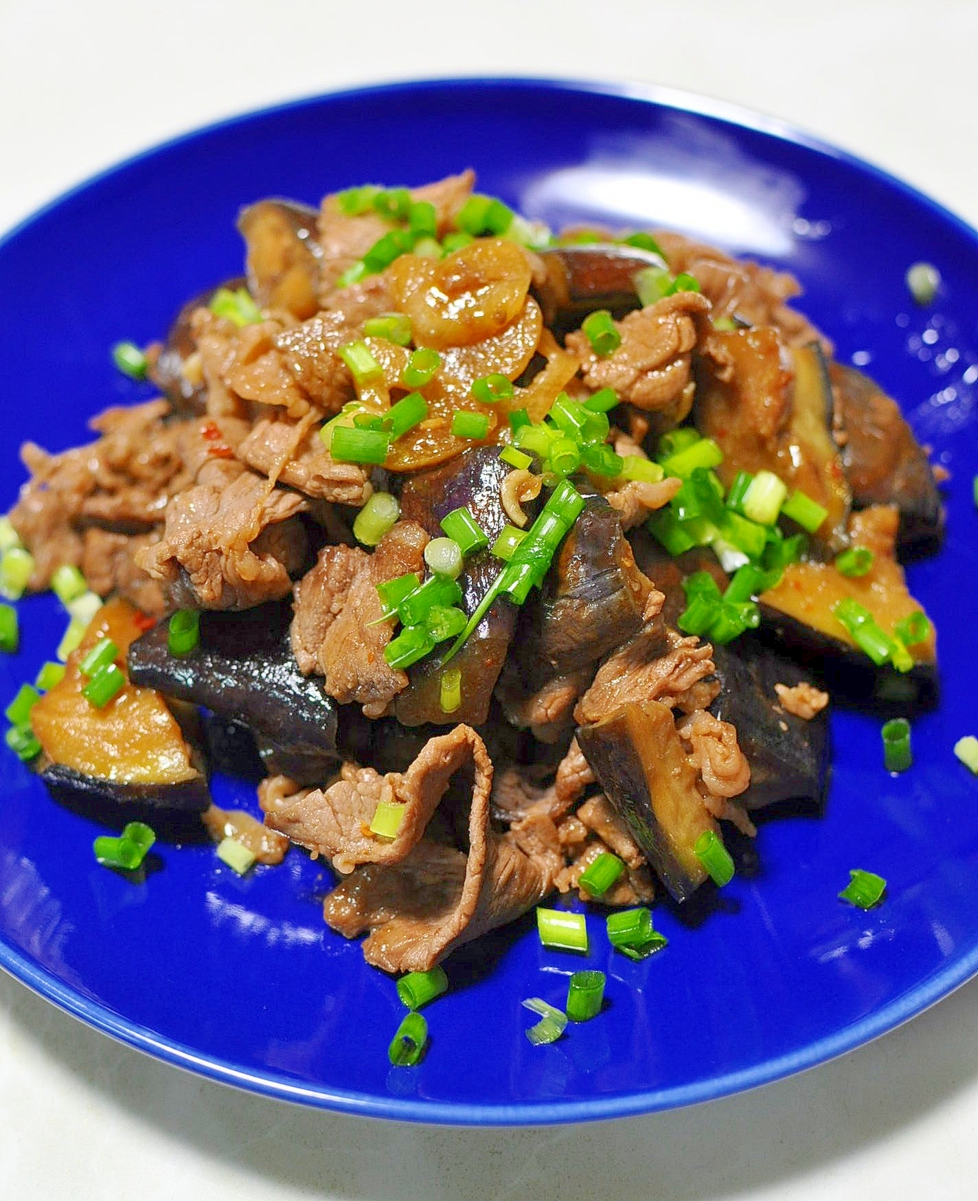 牛肉と茄子の甘辛炒め