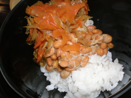 納豆の食べ方-きんぴらごぼう♪