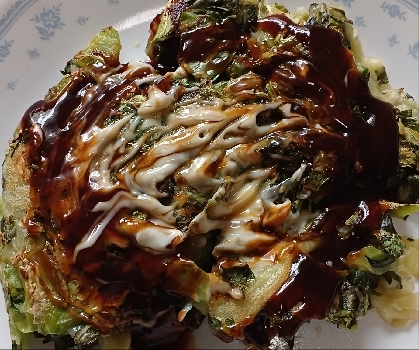 小麦粉を切らしていたので片栗粉で。もちもちで充分美味しかったです。ごちそう様でした！