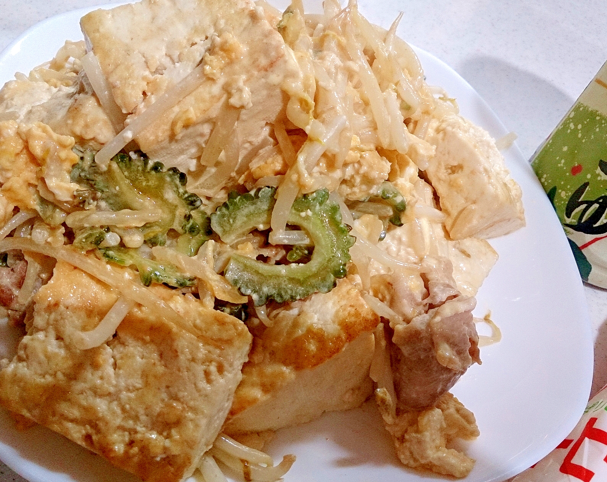 マヨネーズ めんつゆでゴーヤチャンプルー レシピ 作り方 By Hideok8 楽天レシピ